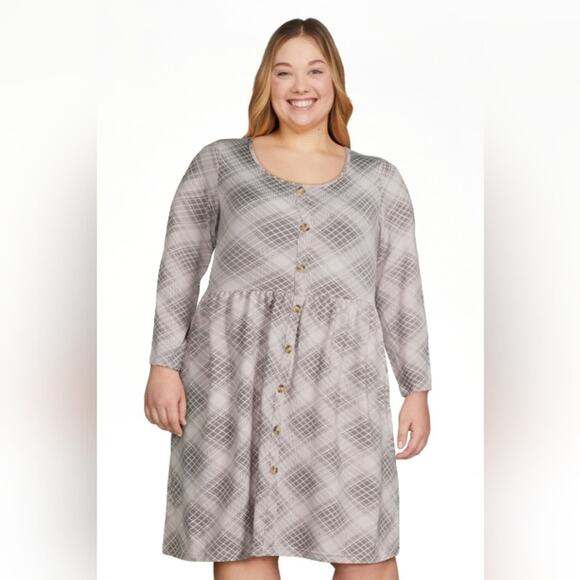 [B3] Nine.Eight Women's Button-Down Skater Dress, Size XL - Picture 5 of 6